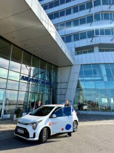 Carsharing-Angebot am ATLANTIC Hotel Sail City in Bremerhaven in Kooperation mit cambio CarSharing. Bild: Rieke Nagel